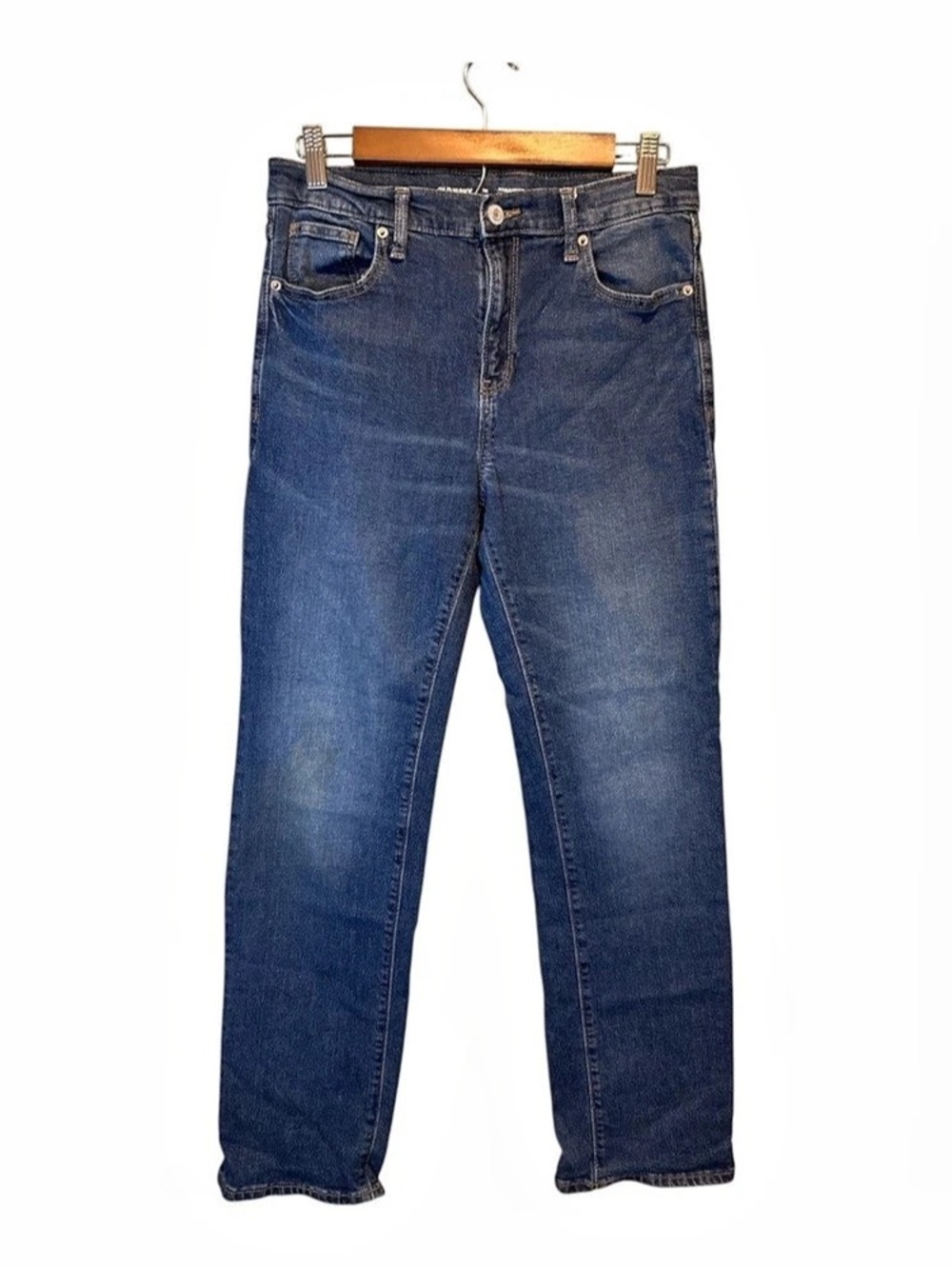 Old Navy Straight Jeans Tag 18 Fit 8/10 Mid Rise 29x28.5 Straight Built in Flex